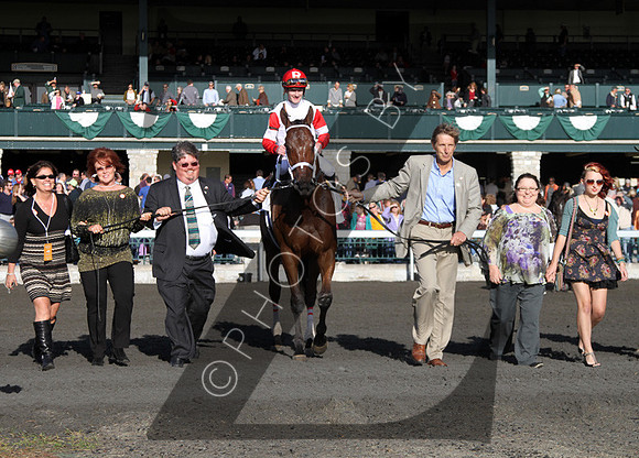Kindergarden Kid with Julien Leparoux up wins the 2012 Sycamore from #3 Ioya Bigtime for trainer Mike Maker and owner Ken Ramsey., 2012  2012 Fall Meet