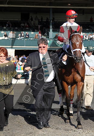 Kindergarden Kid with Julien Leparoux up wins the 2012 Sycamore from #3 Ioya Bigtime for trainer Mike Maker and owner Ken Ramsey., 2012  2012 Fall Meet