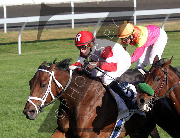 Kindergarden Kid with Julien Leparoux up wins the 2012 Sycamore from #3 Ioya Bigtime for trainer Mike Maker and owner Ken Ramsey., 2012  2012 Fall Meet